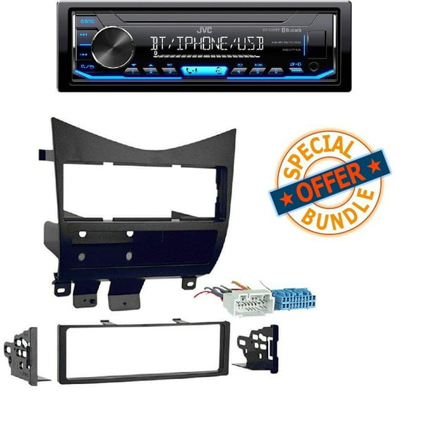 JVC Car Stereo Radio Aux CD Single Din Dash Kit Harness For 03-07 Honda Accord 